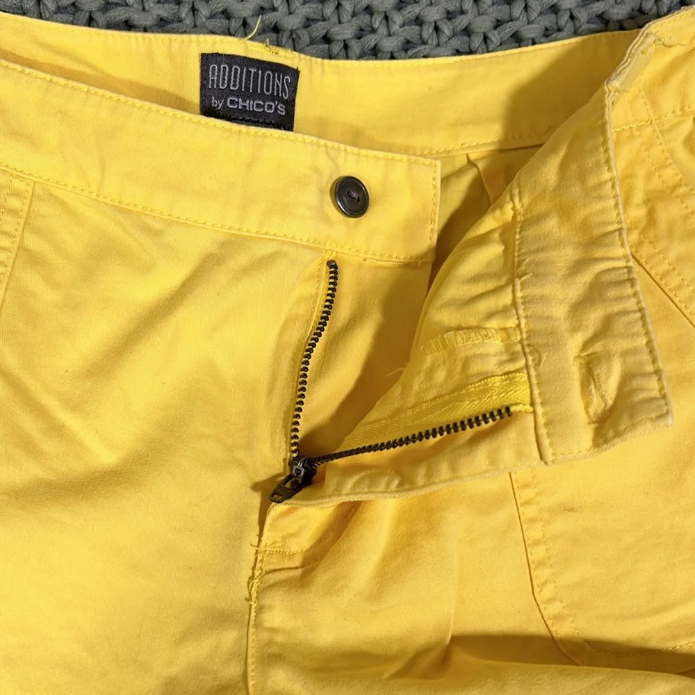 Chico’s Women’s Shorts Size S Yellow Color - Picture 6 of 13